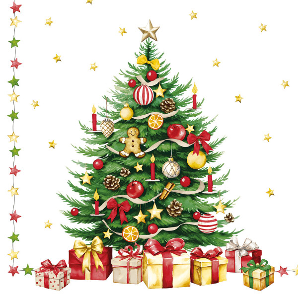 Airlaid Serviette Tannenbaum, 40 x 40 cm, 50 Stück - Mank