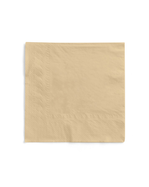 Tissue Serviette Sand, 1/4-Falz, 40 x 40 cm, 100 Stück - Mank