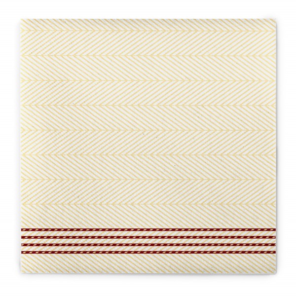 Airlaid Serviette Lukas in Creme-Dunkelrot, 24 x 24 cm, 100 Stück - Mank