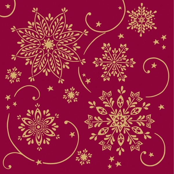 Airlaid Serviette Cristal in Bordeaux, 40 x 40 cm, 50 Stück - Mank