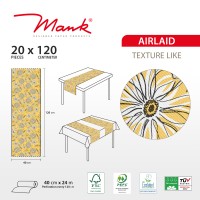 Vorschau: Airlaid Tischläufer Hilde in Gelb-Schwarz, 40 cm x 24 m , 1 Stück - Mank Vorschau: Airlaid Tischläufer Hilde in Gelb-Schwarz, 40 cm x 24 m , 1 Stück - Mank