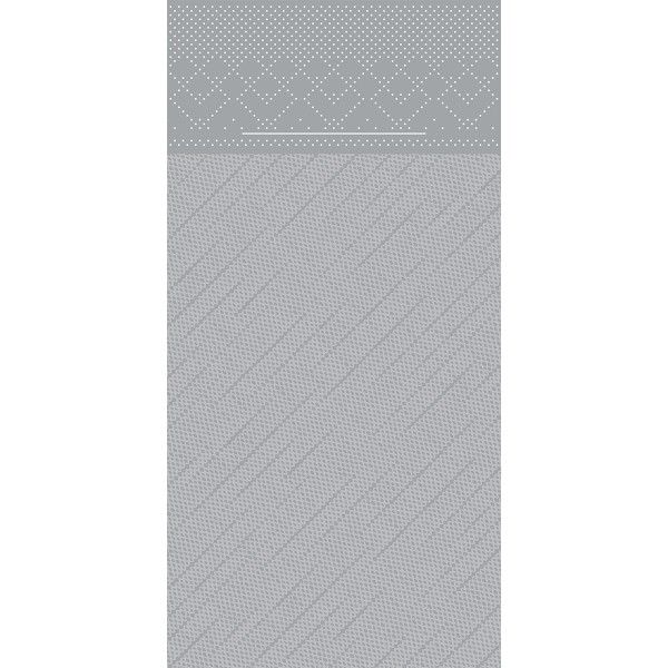 Tissue Deluxe Besteckservietten Grau, 40 x 40 cm, 75 Stück - Mank