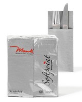 Softpoint "Pub" Besteckservietten Grau, 40 x 33 cm, 50 Stück - Mank Softpoint "Pub" Besteckservietten Grau, 40 x 33 cm, 50 Stück - Mank