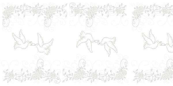 Airlaid Tischläufer Hochzeit in Hellgrau-Silber 40 cm x 24 m , 1 Stück - Mank