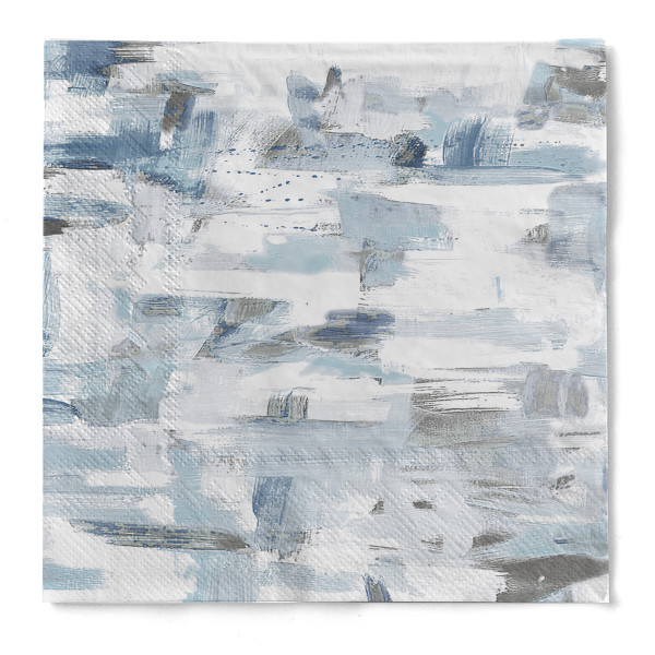 Tissue Serviette Pablo in Blau, 33 x 33 cm, 100 Stück - Mank