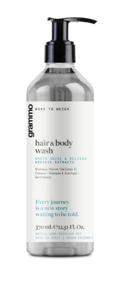 Hair & Body wash "GRAMMO" 370 ml, Organic Anis & Melisse (Karton à 18 Stück)
