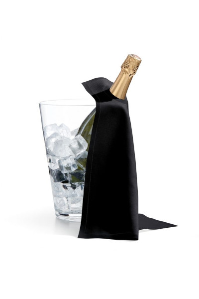 Flaschentuch in Schwarz für Eiskübel, Weintuch / Flaschentuch, 40 x 40 cm, 1 Rolle = 12 Tücher