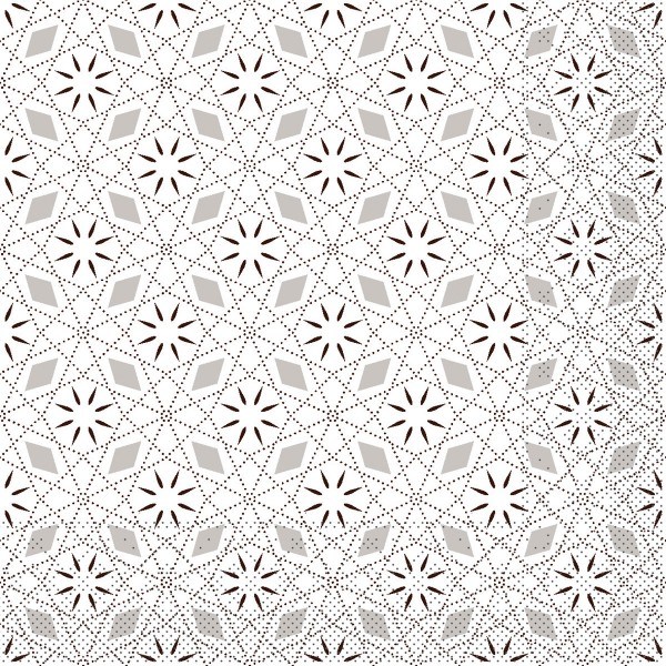 Tissue Serviette Mia in Braun, 33 x 33 cm, 100 Stück - Mank