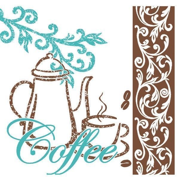 Tissue Serviette Coffee/Tea, 25 x 25 cm, 100 Stück - Mank