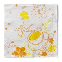 Tissue Serviette Sunny, 24 x 24 cm, 150 Stück - Mank Tissue Serviette Sunny, 24 x 24 cm, 150 Stück - Mank