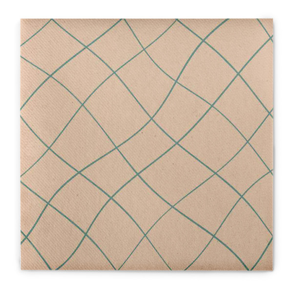 Airlaid Serviette Louis Waves in Eukalyptus, 40 x 40 cm, 50 Stück - Mank