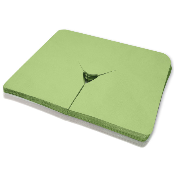 Massageliegen-Gesichtsauflagen aus Soft Vlies 100 gsm 400x305 mm, 50 Stück, ca. 400x waschbar avocad