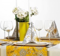 Vorschau: Airlaid Tischläufer Hilde in Gelb-Schwarz, 40 cm x 24 m , 1 Stück - Mank Vorschau: Airlaid Tischläufer Hilde in Gelb-Schwarz, 40 cm x 24 m , 1 Stück - Mank