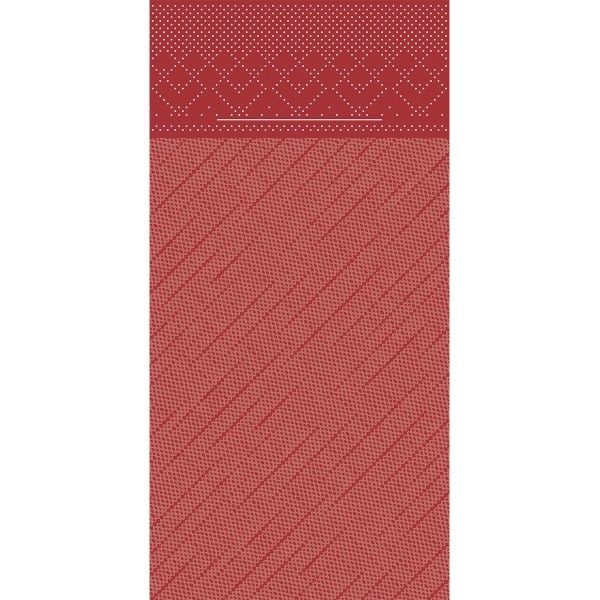 Tissue Deluxe Besteckservietten Bordeaux, 40 x 40 cm, 75 Stück - Mank