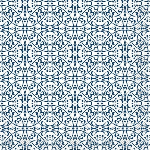 Tissue Serviette Claudio in Dunkelblau, 33 x 33 cm, 100 Stück - Mank
