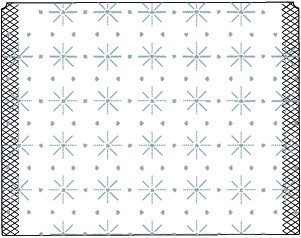 Eierwärmer aus Tissue weiß Sterne Prägung, 105 x 82 mm, 150 Stück - Mank