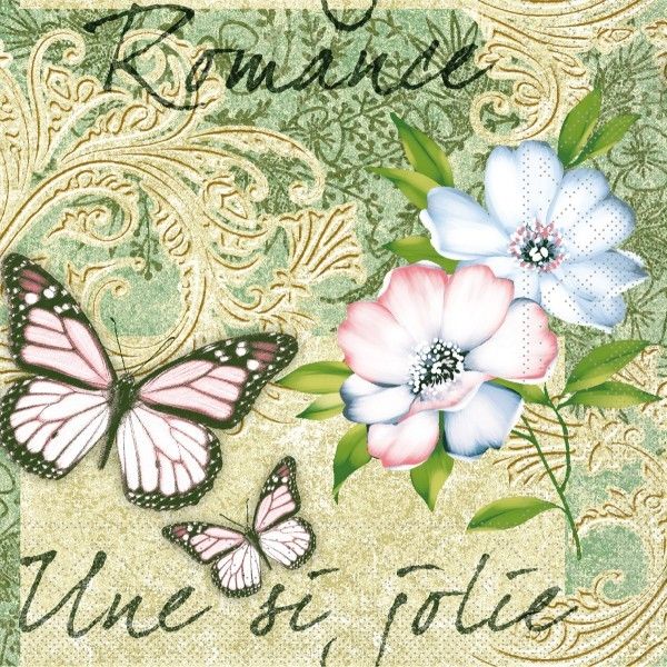 Tissue Serviette Jolie, 40 x 40 cm, 100 Stück - Mank