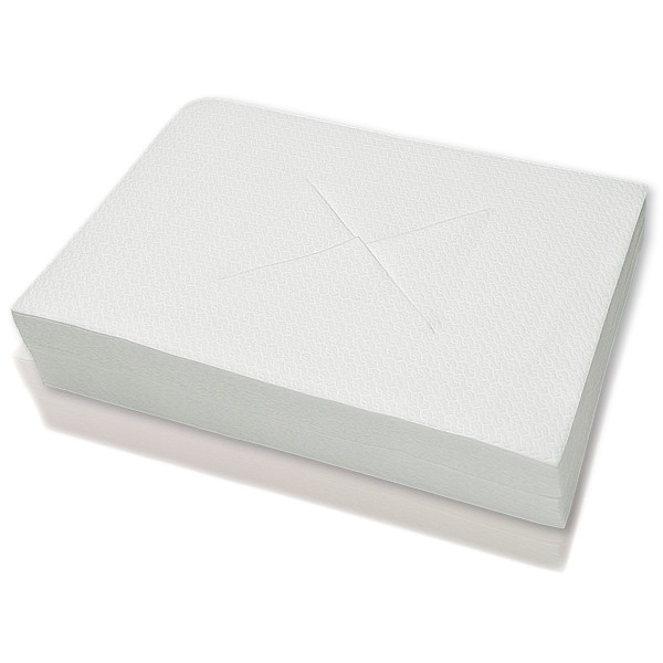 Massageliegen-Gesichtsauflagen aus Airlaid S57 gsm Weiß, 300 x 210 mm, 100 Stück - Mank