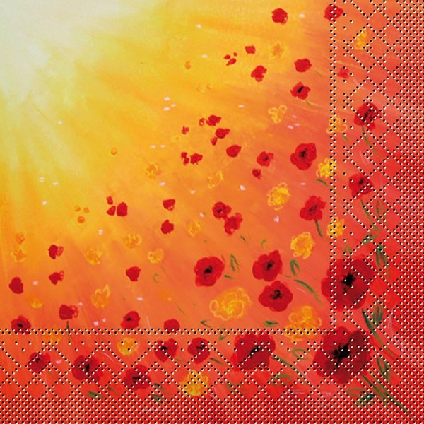 Tissue Serviette Sommerwiese, 40x40 cm, 100 Stück - Mank