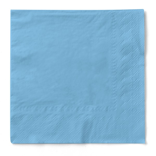 Tissue Serviette Hellblau, 24 x 24 cm, 150 Stück - Mank