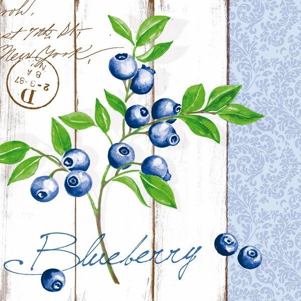 Airlaid Serviette Blueberry, 40 x 40 cm, 50 Stück - Mank