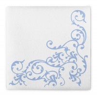 Airlaid Serviette Pomp in Pastellblau-Weiss, 40 x 40 cm, 50 Stück - Mank Airlaid Serviette Pomp in Pastellblau-Weiss, 40 x 40 cm, 50 Stück - Mank