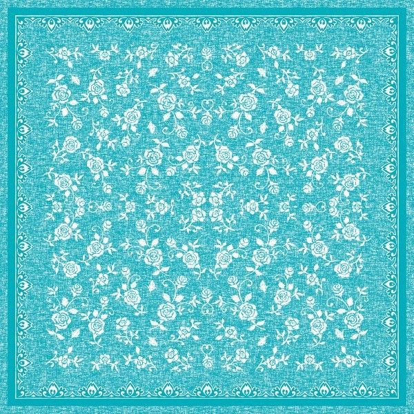 Airlaid Tischdecke Lace in Türkis, 80 x 80 cm, 20 Stück - Mank