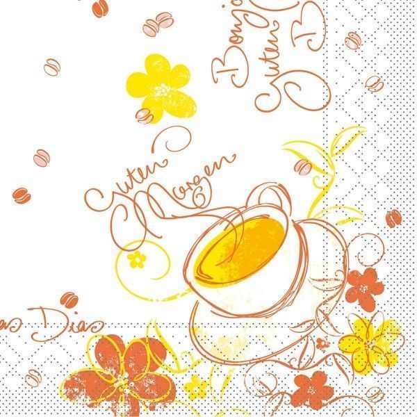 Tissue Serviette Sunny, 33 x 33 cm, 100 Stück - Mank
