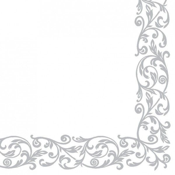 Airlaid Serviette Rob in Silber, 40 x 40 cm, 50 Stück - Mank