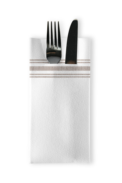 Airlaid Besteckservietten Bill in Braun, 40 x 40 cm, 75 Stück - Mank