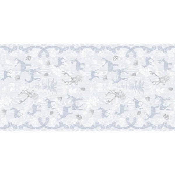 Airlaid Tischläufer Bruno in Grau-Silber, 40 cm x 24 m, 1 Stück - Mank