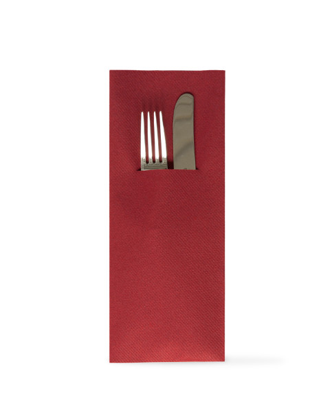 XL Airlaid Besteckservietten in Bordeaux, 48 x 40 cm, 75 Stück - Mank