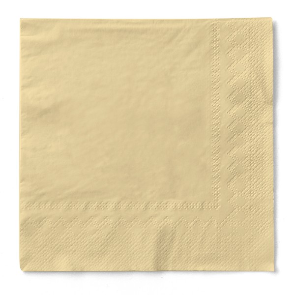 Tissue Serviette Creme, 25 x 25 cm, 100 Stück - Mank