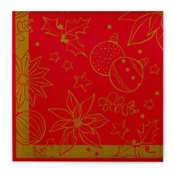 Airlaid Serviette Milan in Rot, 40 x 40 cm, 50 Stück - Mank