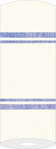 Airlaid Tischläufer Joe in Creme-Blau, 40 cm x 24 m , 1 Stück - Mank