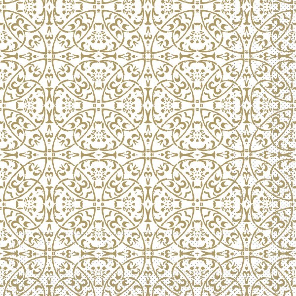 Tissue Serviette Claudio in Gold, 33 x 33 cm, 100 Stück - Mank