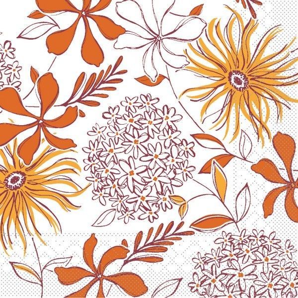 Tissue Serviette Hilde in Terrakotta-Bordeaux, 33 x 33 cm, 100 Stück - Mank