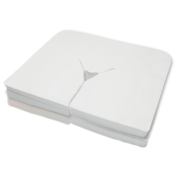 Massageliegen-Gesichtsauflagen aus Vlies Bio 400x305 mm, 100 Stück - Mank