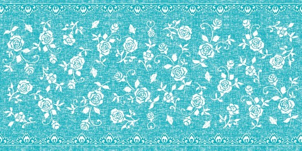 Airlaid Tischläufer Lace in Türkis, 40 cm x 24 m , 1 Stück - Mank