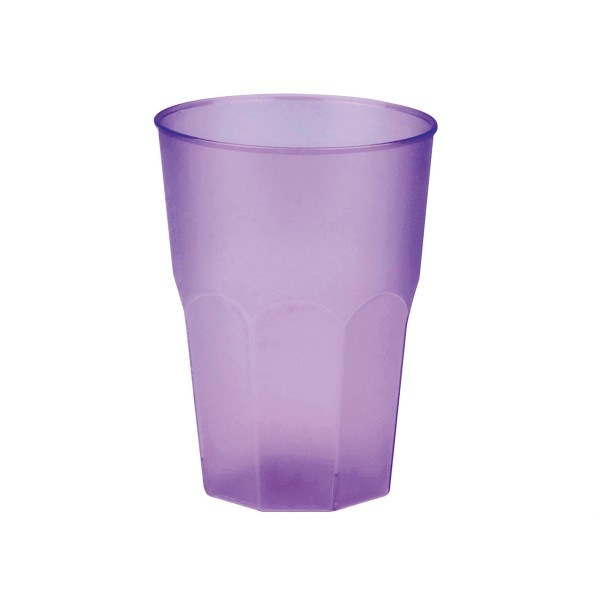 Mehrweg-Cocktailglas Lila-gefrostet 420ml aus Plastik, 6 Stück - Mank