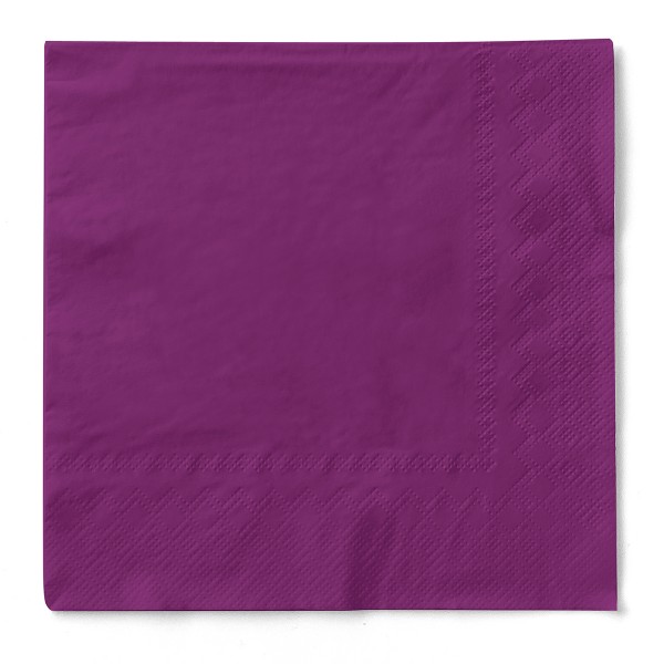 Tissue Serviette Aubergine, 24 x 24 cm, 150 Stück - Mank