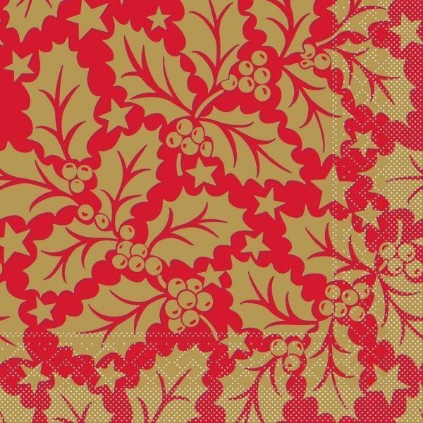 Tissue Serviette Michael in Rot, 40 x 40 cm, 100 Stück - Mank